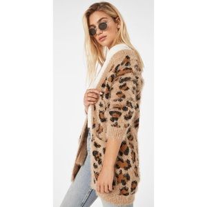 Fuzzy Leopard Long Cardigan, Super Unique!🐆🐆🐆